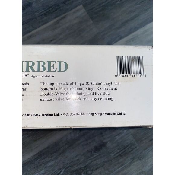 Vintage Intex Comfort Rest DESIGNER Air Bed 78”x 58” Mattress CREAM Flower RARE - Picture 12 of 12